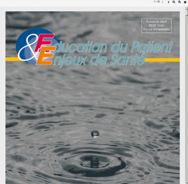Education du patient et enjeux de santé