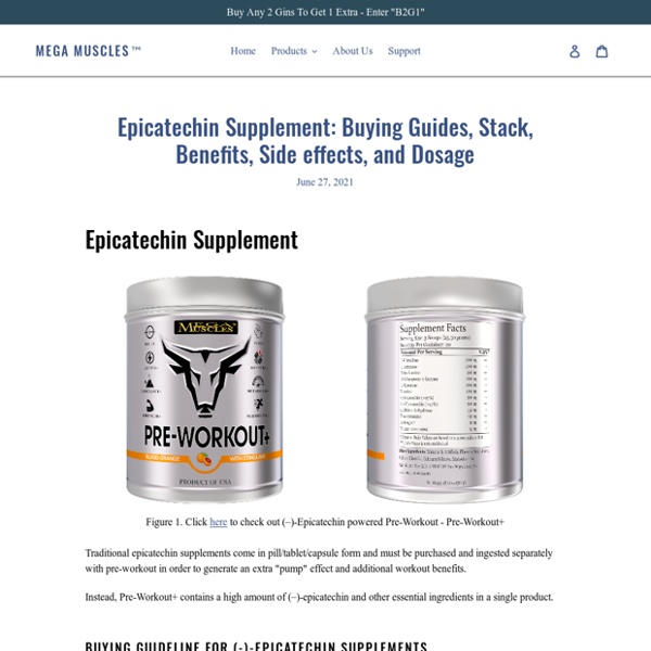 Epicatechin Supplement: Buying Guides, Stack, Benefits & Dosage – Mega Muscles™