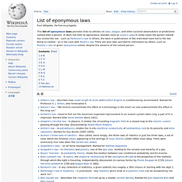 List of eponymous laws