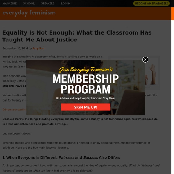 Equality Is Not Enough: What the Classroom Has Taught Me About Justice