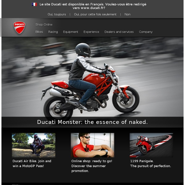 Ducati - Bikes, Equipment, Accessories, Racing, Company, Dealer