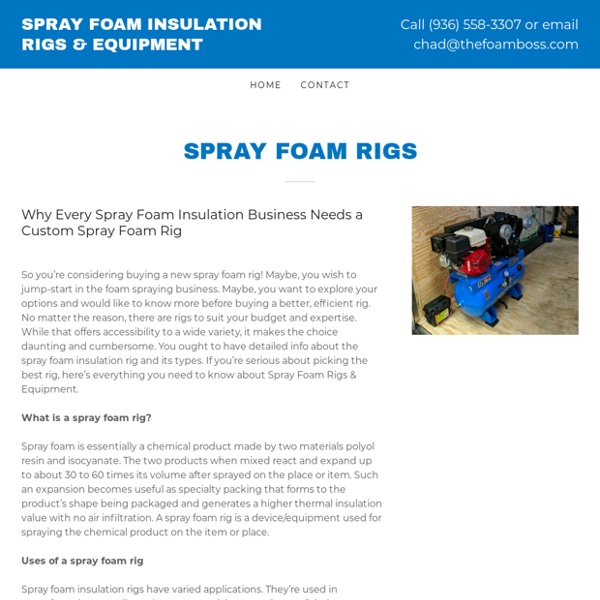 CMP Spray Systems-Spray Foam Rigs-Equipement