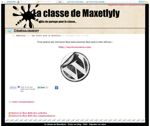 La classe de Maxetlyly - Site de partage pour la classe...