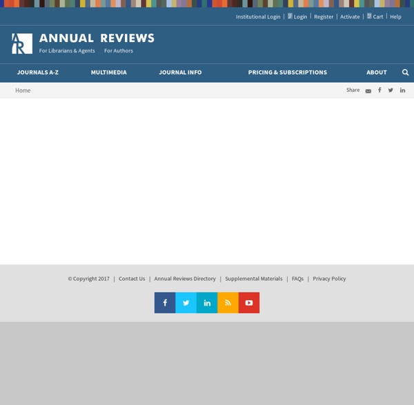Annual Reviews - Home
