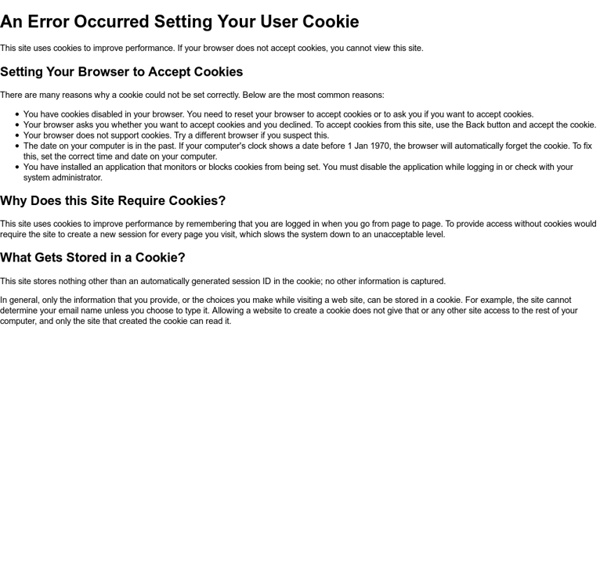 An Error Occurred Setting Your User Cookie