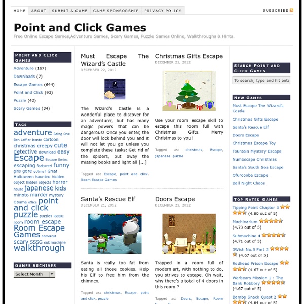 Point and Click Games — Free Online Escape Games,Adventure Games, Scary Games, Puzzle Games Online, Walkthroughs & Hints.