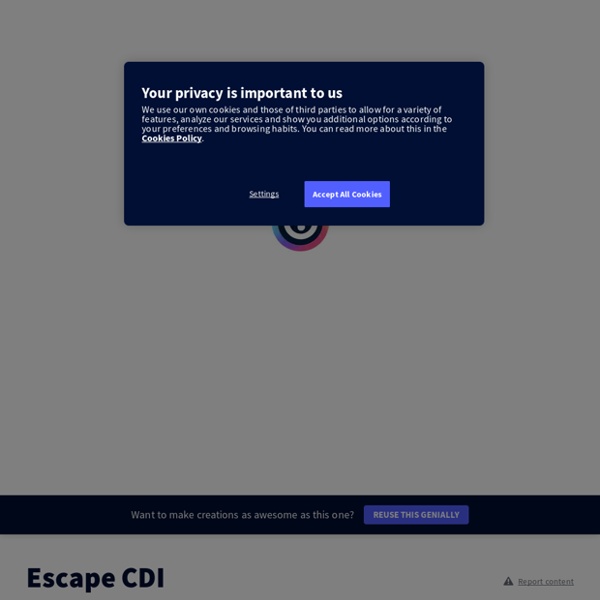 Escape CDI by jfiliol.pro on Genially