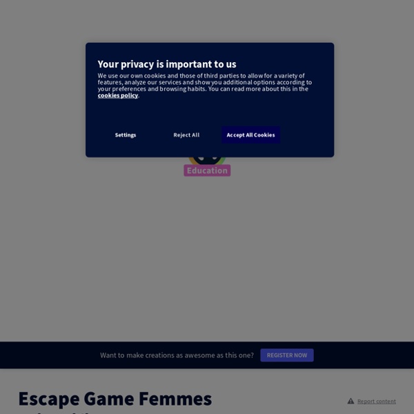 Escape Game Femmes scientifiques