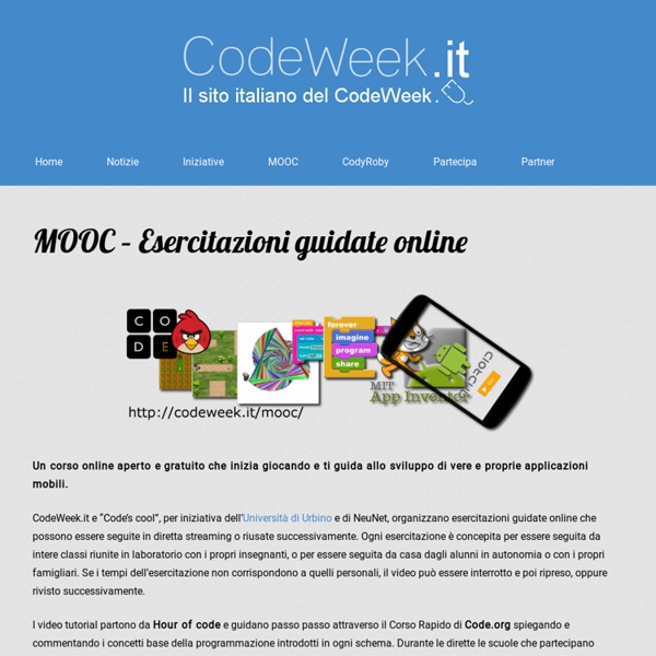 MOOC – Esercitazioni guidate online