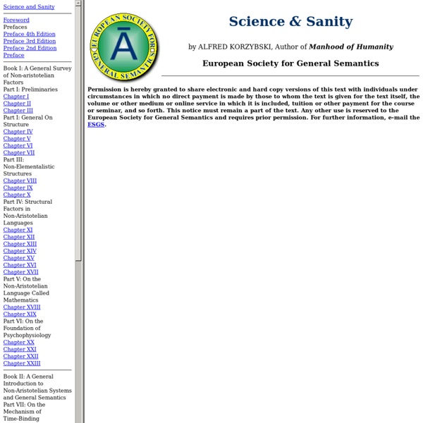 ESGS Science & Sanity