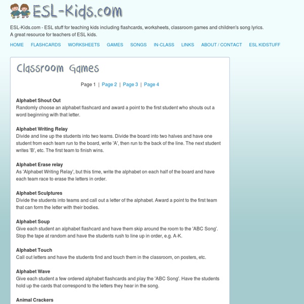 ESL Games for the Classroom