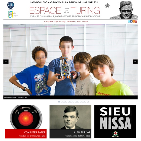 Espace « Sciences du Numérique » Alan Turing (LJAD - CNRS/UNS)