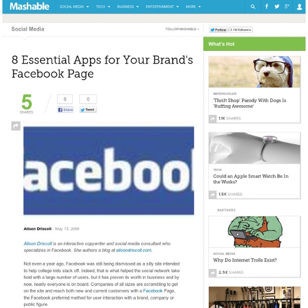 8 Essential Apps for Your Brand's Facebook Page