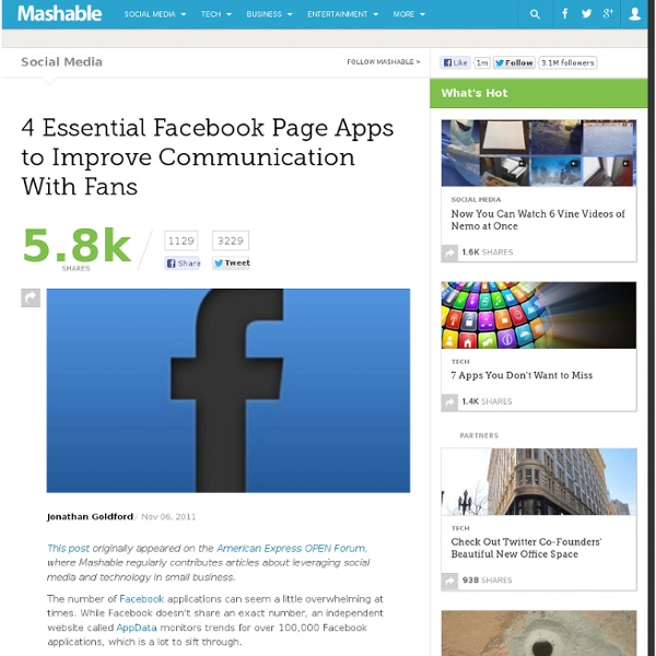 4 Essential Facebook Page Apps to Improve Communication With Fans