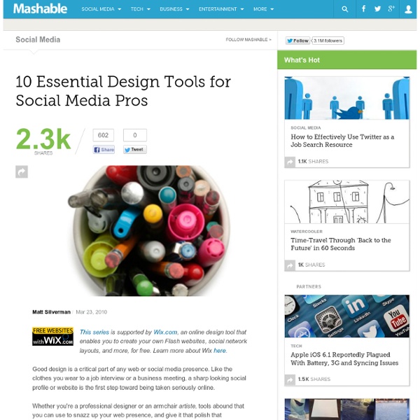 10 Essential Design Tools for Social Media Pros