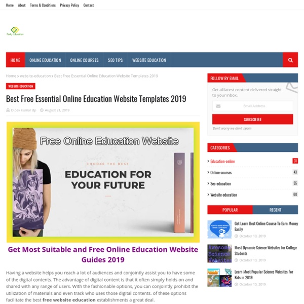 Best Free Essential Online Education Website Templates 2019