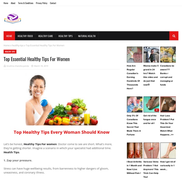 Top Essential Healthy Tips For Women