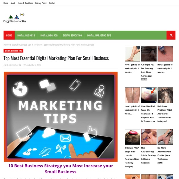 Top Most Essential Digital Marketing Plan For Small Business