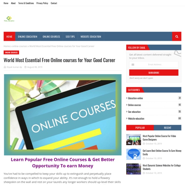 World Most Essential Free Online courses for Your Good Career