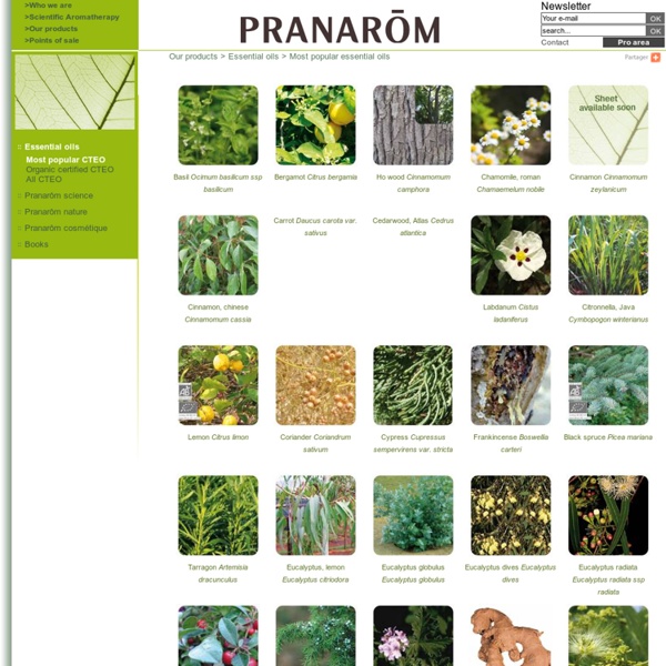 Huiles essentielles Pranarom