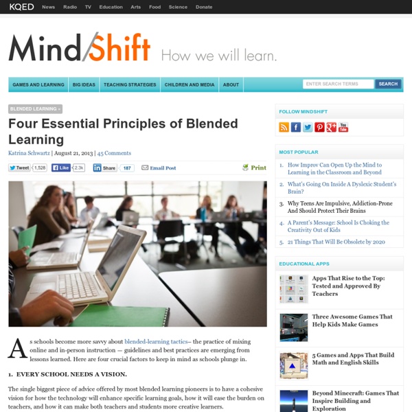 Four Essential Principles of Blended Learning