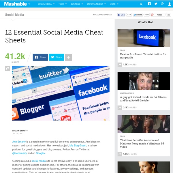 12 Essential Social Media Cheat Sheets