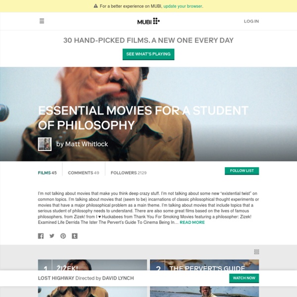 Essential Movies for a Student of Philosophy - Movies List on MUBI