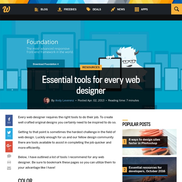 Essential tools for every web designer