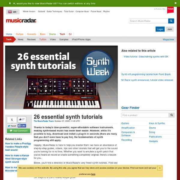 26 essential synth tutorials