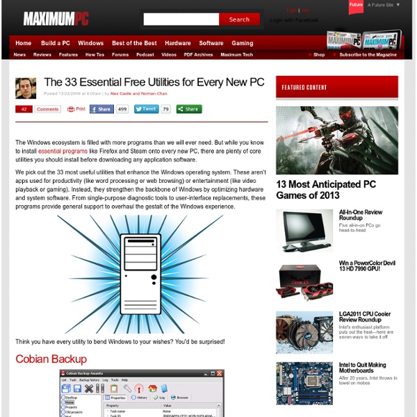 The 33 Essential Free Utilities for Every New PC