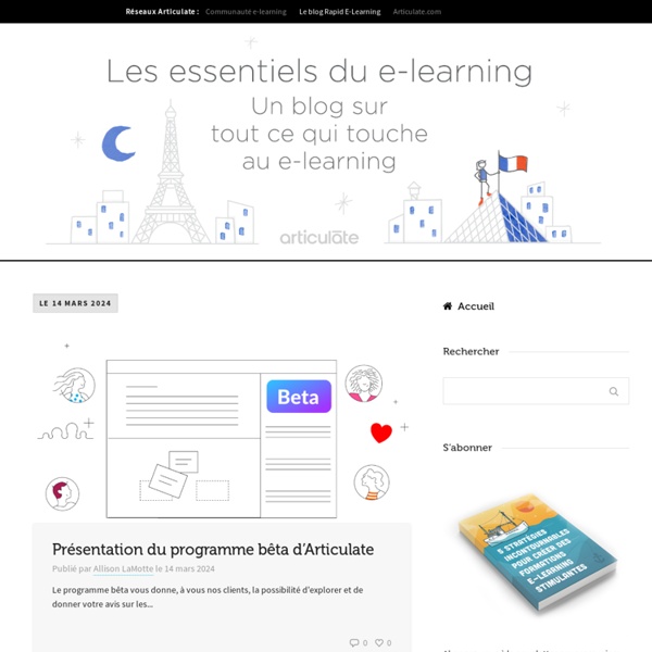 Les essentiels du e-learning - Blog e-learning en français