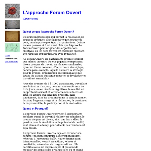 Qu'est ce que l'approche Forum Ouvert?