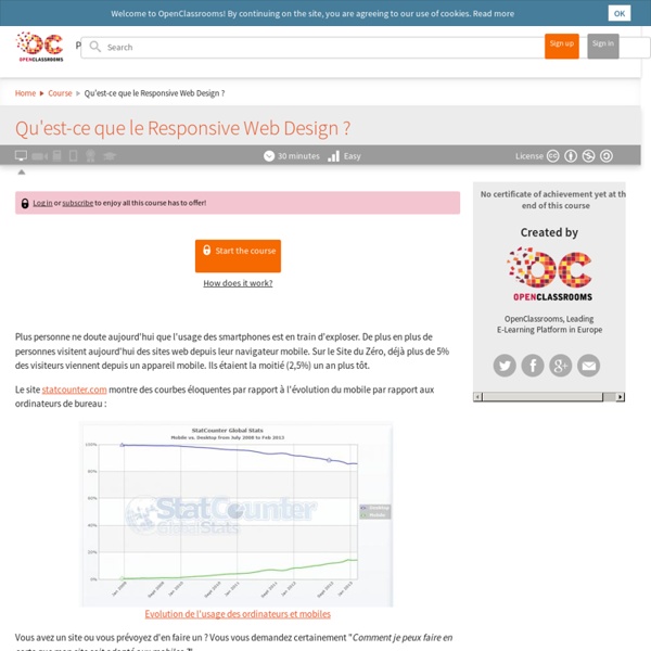 Qu'est-ce que le Responsive Web Design ?