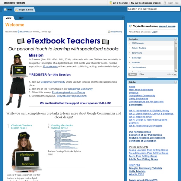 eTextbook Teachers [licensed for non-commercial use only] / Welcome