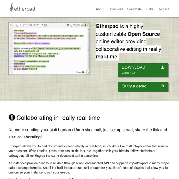 EtherPad: Realtime Collaborative Text Editing