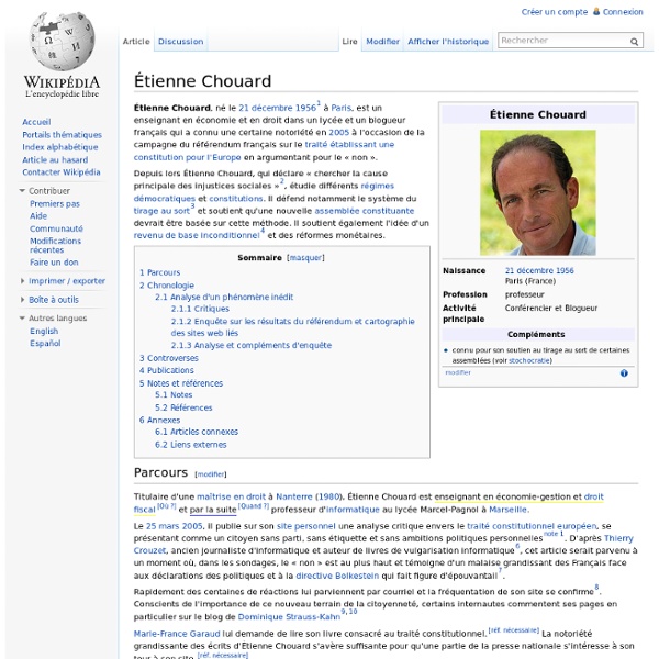 Étienne Chouard : Wikipédia