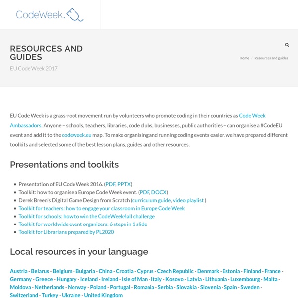 Europe Code Week 2015 - Resources and guides