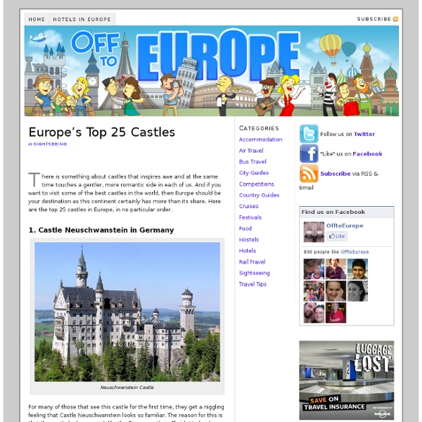 Europe’s Top 25 Castles – The Best Castles in Europe