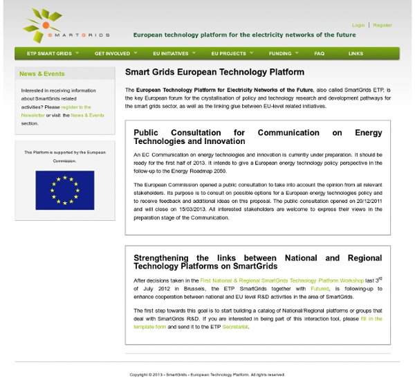 SmartGrids: European Technology Platform