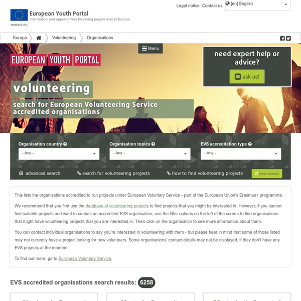 Database of European Voluntary Service accredited organisations