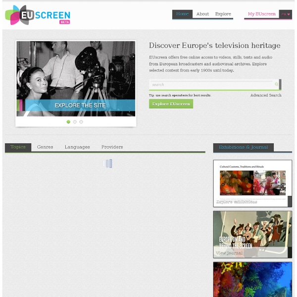 EUscreen - Providing online access to Europe's television heritage