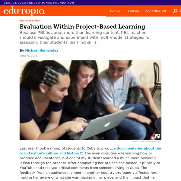 Evaluation Within Project-Based Learning