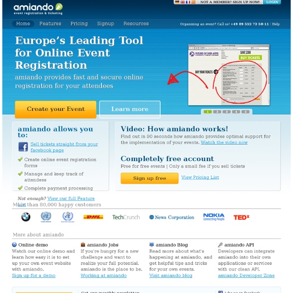 Online Event Registration Software - amiando.com