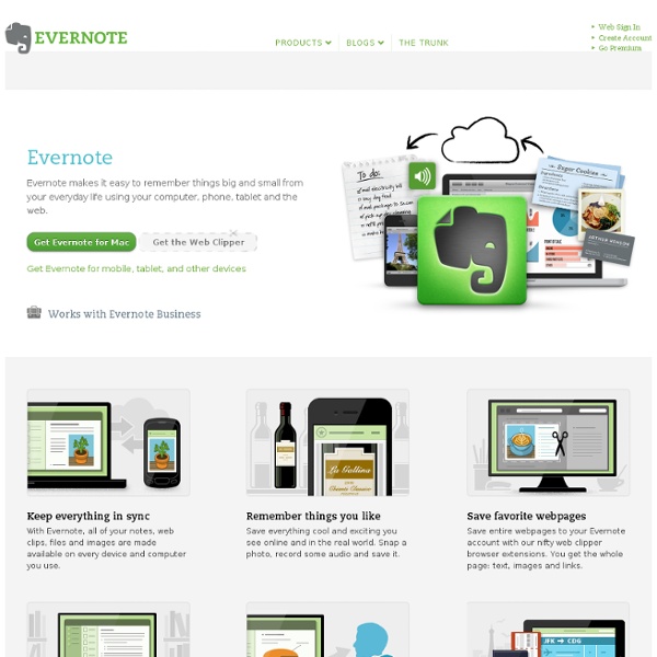 Use Evernote to save and sync notes, web pages, files, images, and more.