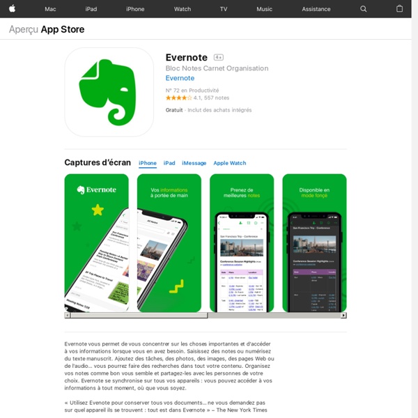 Evernote pour iPhone, iPod touch et iPad dans l’App Store sur iTunes