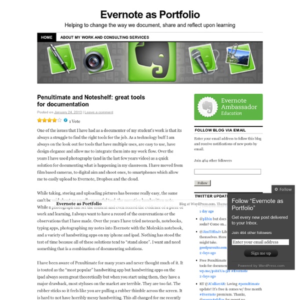 The story of using Evernote as a portfolio in my k-12 school