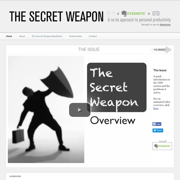 The Secret Weapon: Evernote and GTD smoothly integrated into TSW