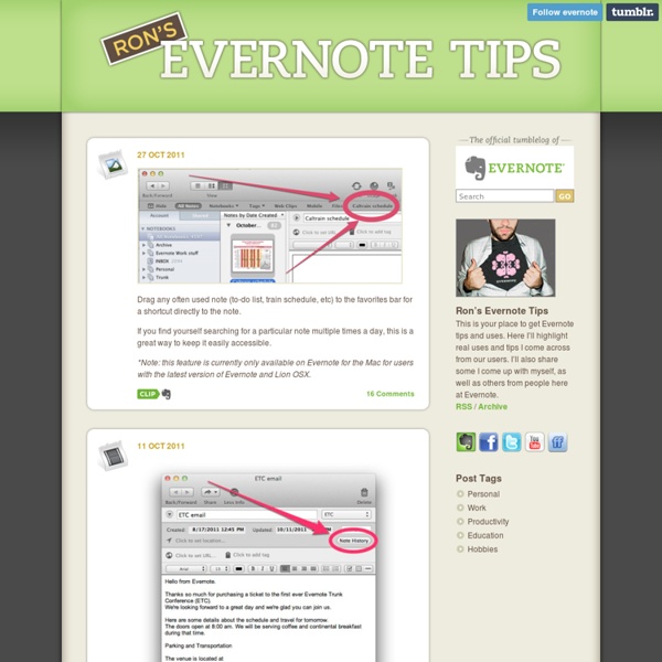 Ron's Evernote Tips