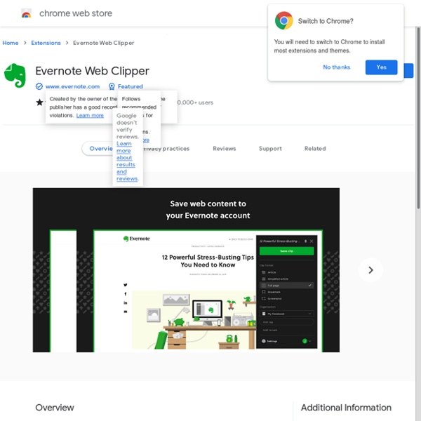 Evernote Web Clipper