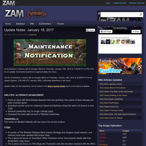 An EQ2 (EQII) Community, Wiki, and Database Site